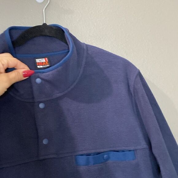 NWOT 32 Degrees Navy Blue Fleece Pullover Jacket Sweater - Picture 7 of 13